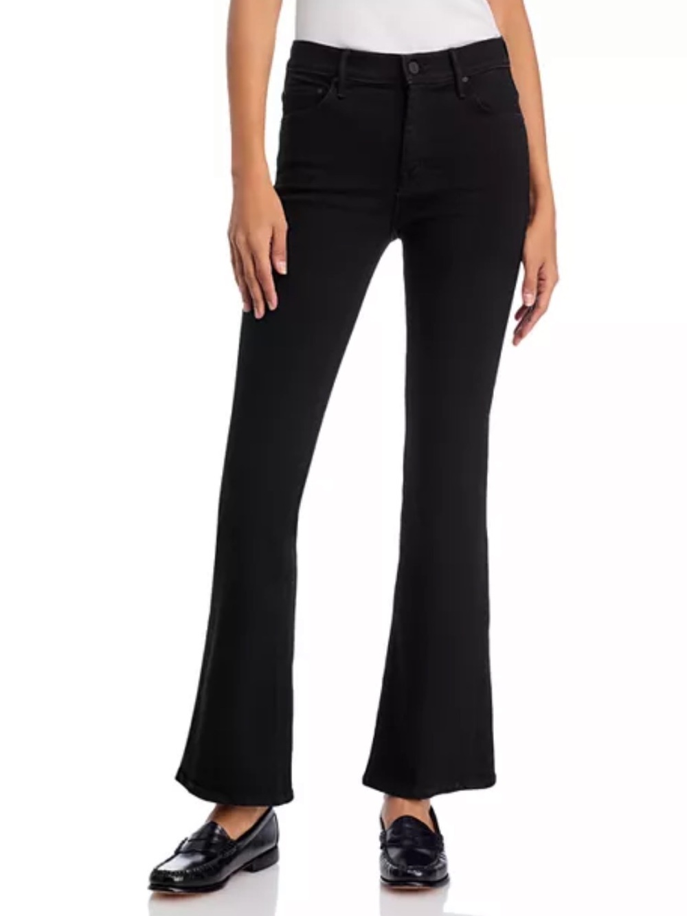 MOTHER Sz 29 Black Dark Blue High-Rise Bootcut Flare Jeans